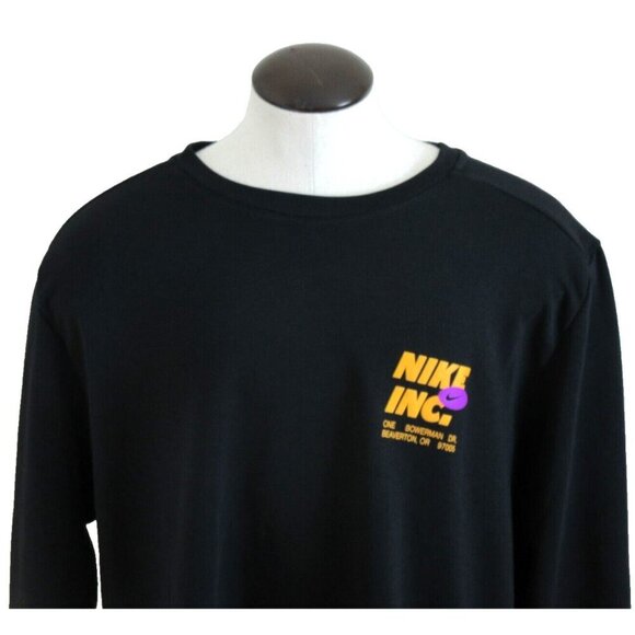 Nike Men's Dri-FIT Fleece Lined Open 24/7 Crew Neck Sweatshirt Black Size 2XL - Picture 3 of 5